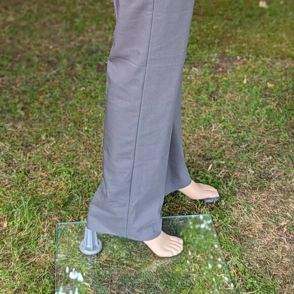 Midrise Modern Fit Straight-Leg Dress Pants Slacks Grey - Picture 5 of 5